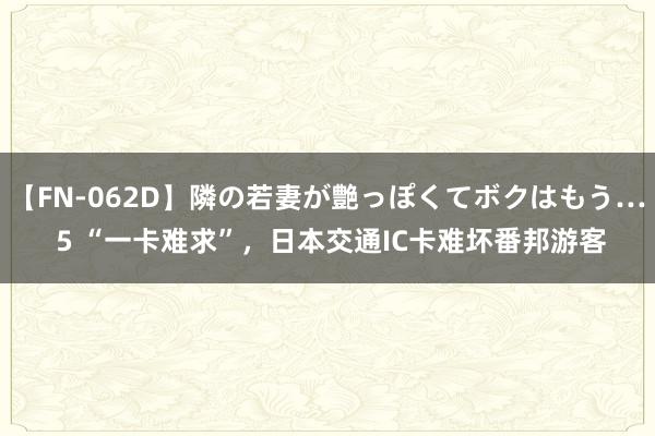 【FN-062D】隣の若妻が艶っぽくてボクはもう… 5 “一卡难求”，日本交通IC卡难坏番邦游客