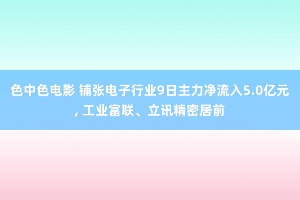 色中色电影 铺张电子行业9日主力净流入5.0亿元, 工业富联、立讯精密居前