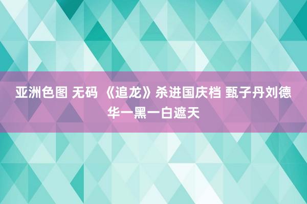 亚洲色图 无码 《追龙》杀进国庆档 甄子丹刘德华一黑一白遮天