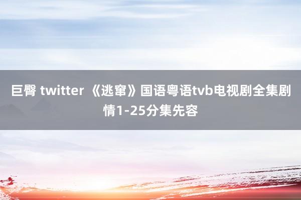 巨臀 twitter 《逃窜》国语粤语tvb电视剧全集剧情1-25分集先容