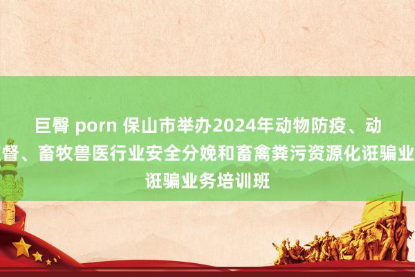 巨臀 porn 保山市举办2024年动物防疫、动物卫生监督、畜牧兽医行业安全分娩和畜禽粪污资源化诳骗业务培训班